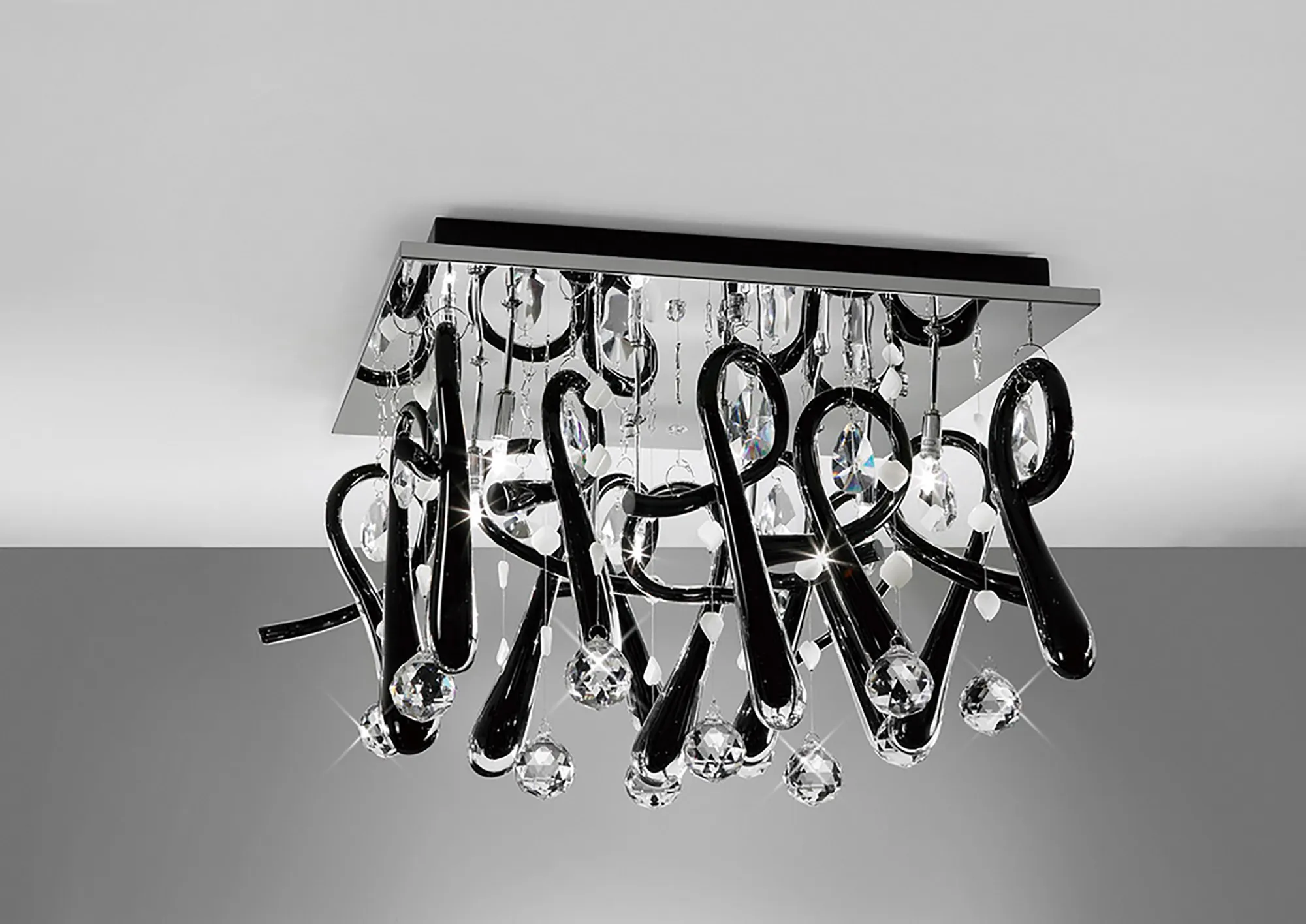 Class Crystal Ceiling Lights Diyas Ringed & Square Crystal Fittings